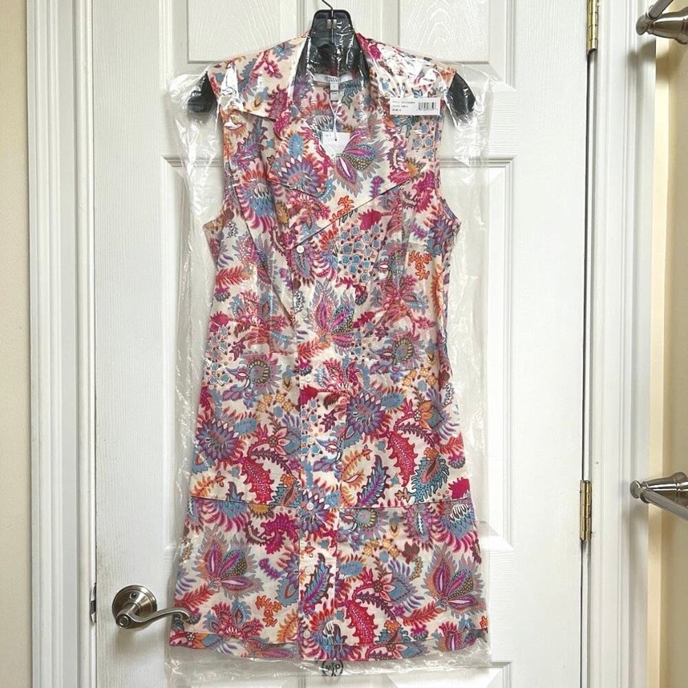 Derek Lam Sleeveless Satine Paisley Shirt Dress